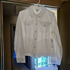 Style & Co White Jean Jacket, new, tags on